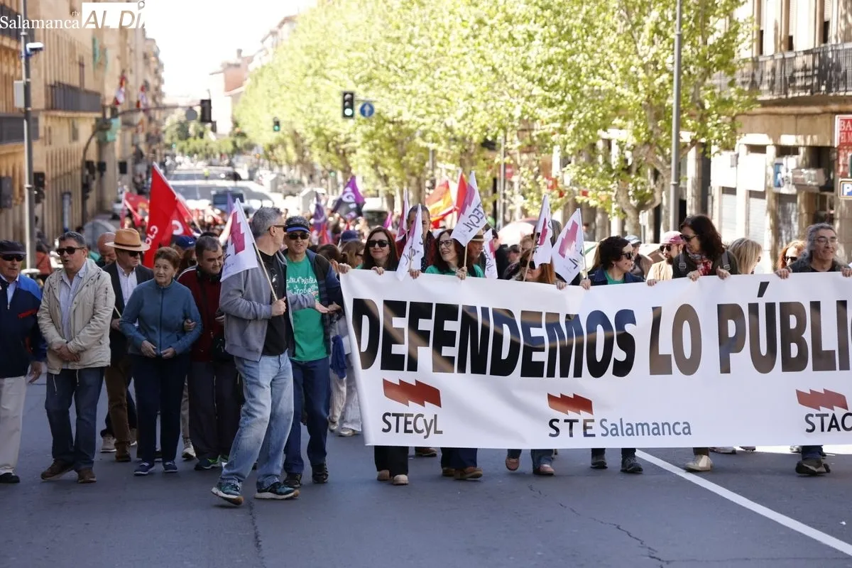 Los sindicatos se manifiestan en Salamanca por el Día del Trabajador: 