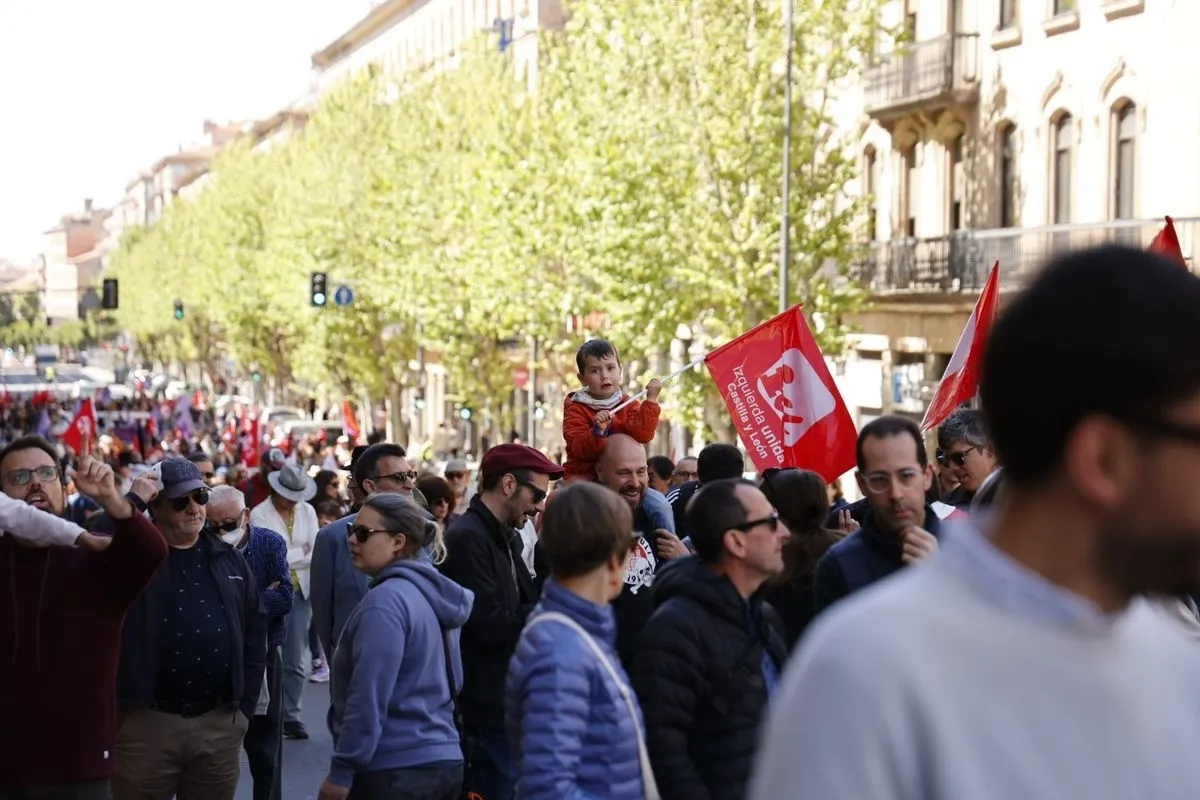 Los sindicatos se manifiestan en Salamanca por el Día del Trabajador: 