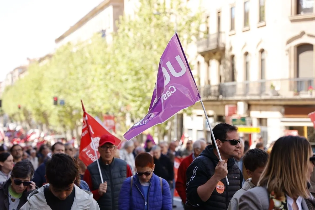 Los sindicatos se manifiestan en Salamanca por el Día del Trabajador: 