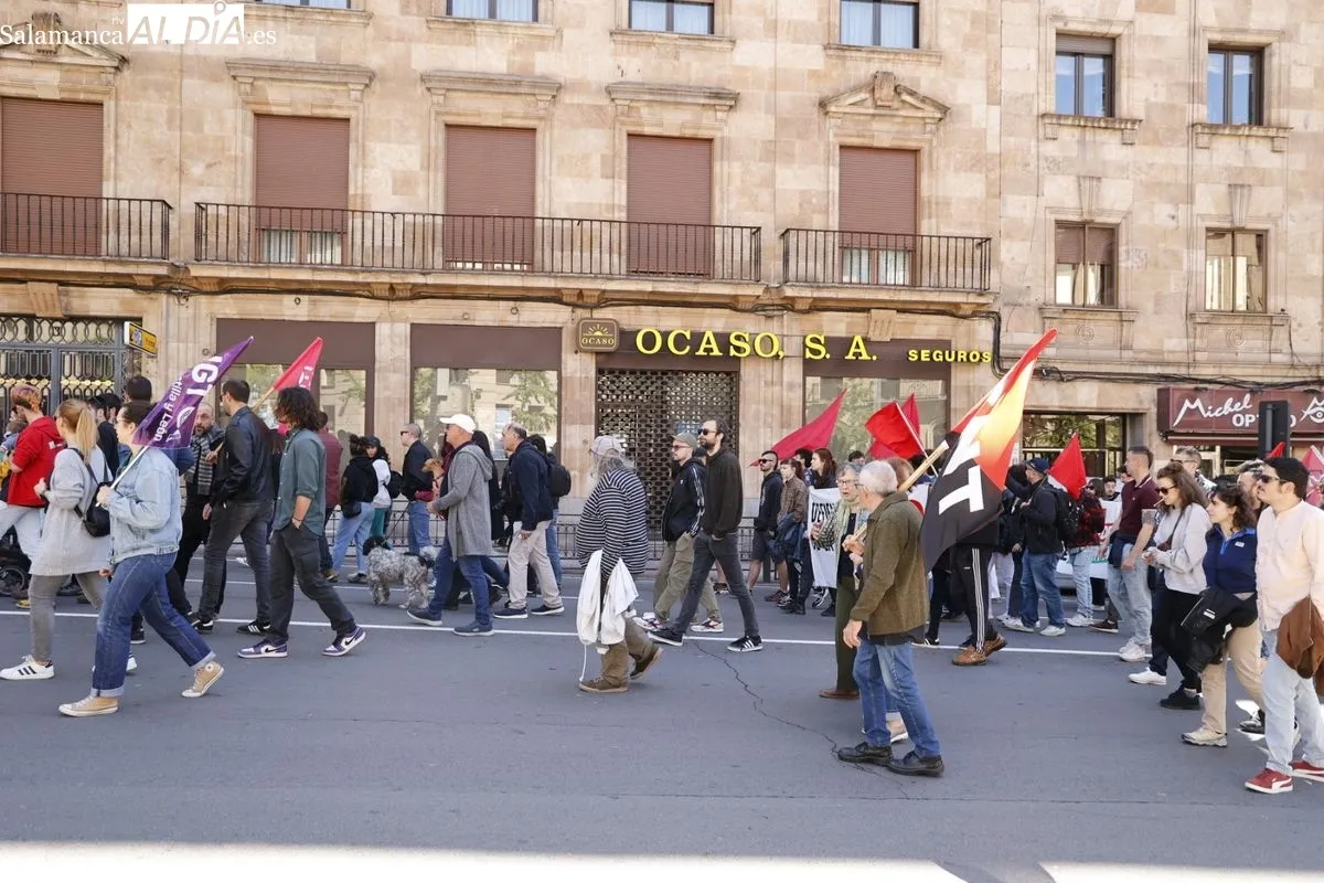 Los sindicatos se manifiestan en Salamanca por el Día del Trabajador: 