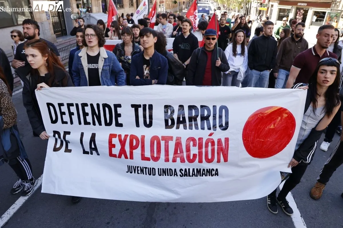 Los sindicatos se manifiestan en Salamanca por el Día del Trabajador: 