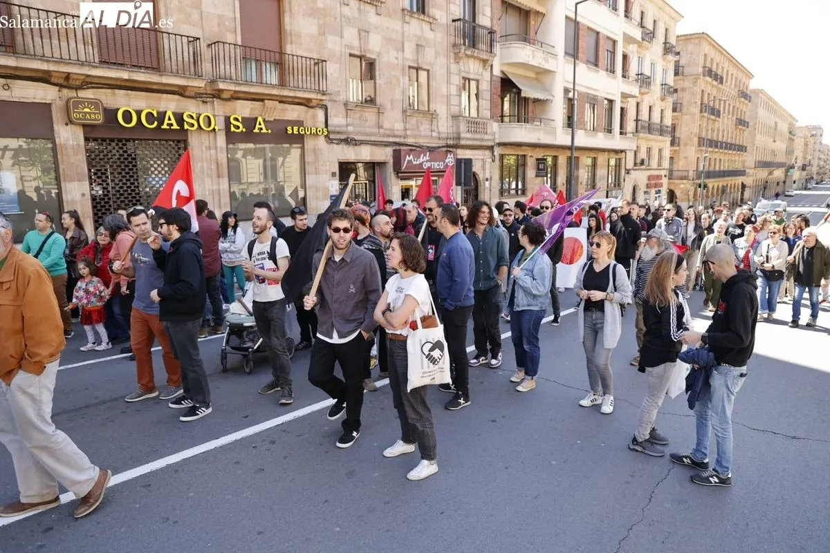 Los sindicatos se manifiestan en Salamanca por el Día del Trabajador: 