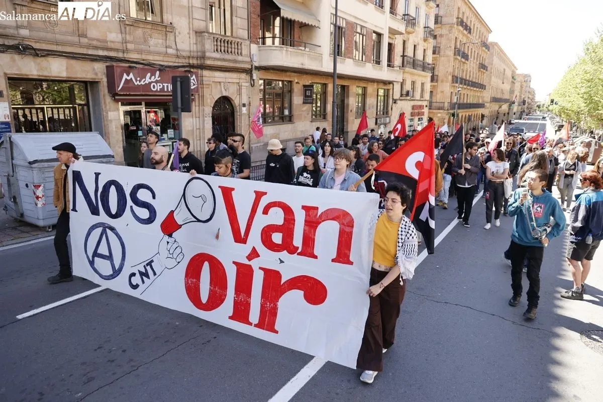 Los sindicatos se manifiestan en Salamanca por el Día del Trabajador: 