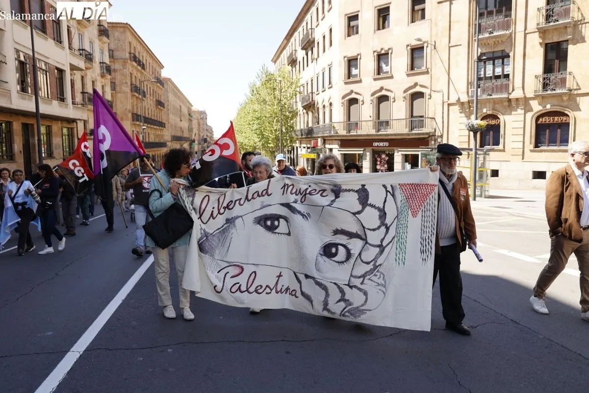 Los sindicatos se manifiestan en Salamanca por el Día del Trabajador: 