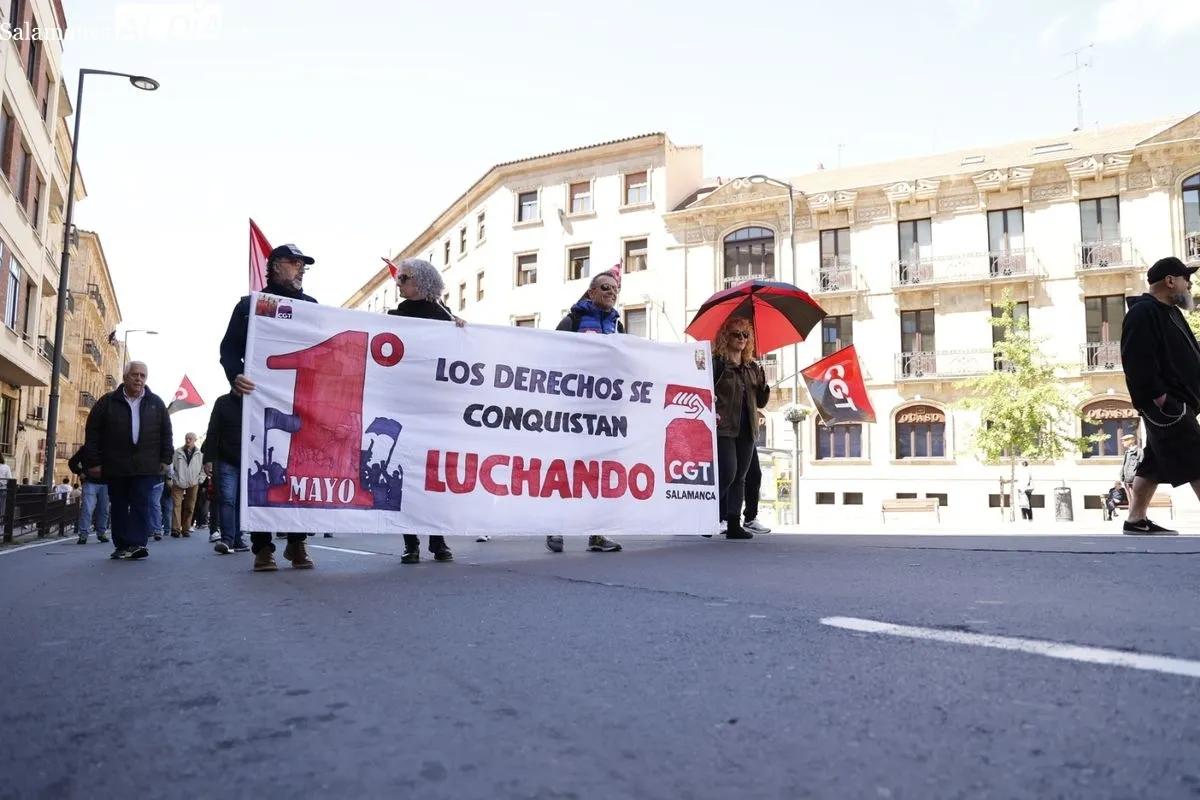 Los sindicatos se manifiestan en Salamanca por el Día del Trabajador: 