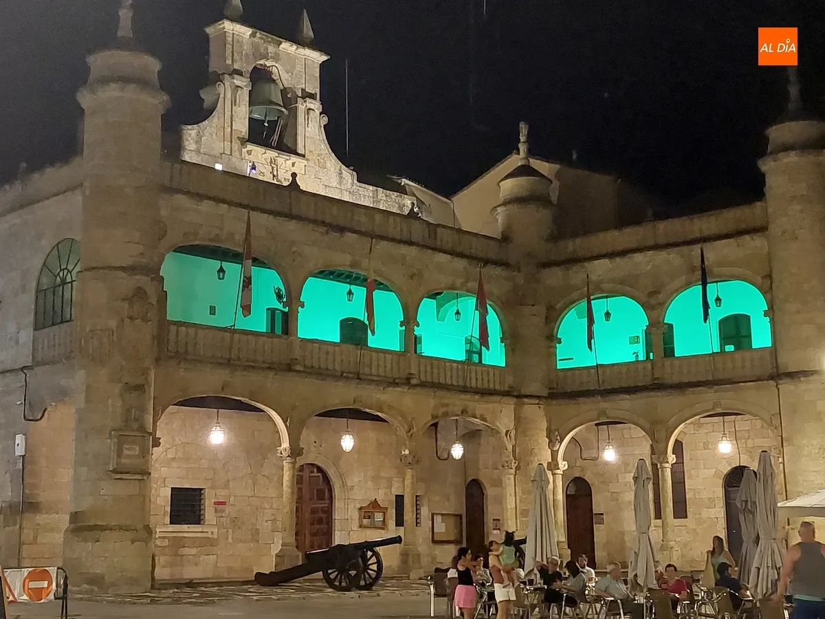 Foto 3 - La Casa Consistorial luce de verde por el D&iacute;a Mundial de la Lucha contra la ELA