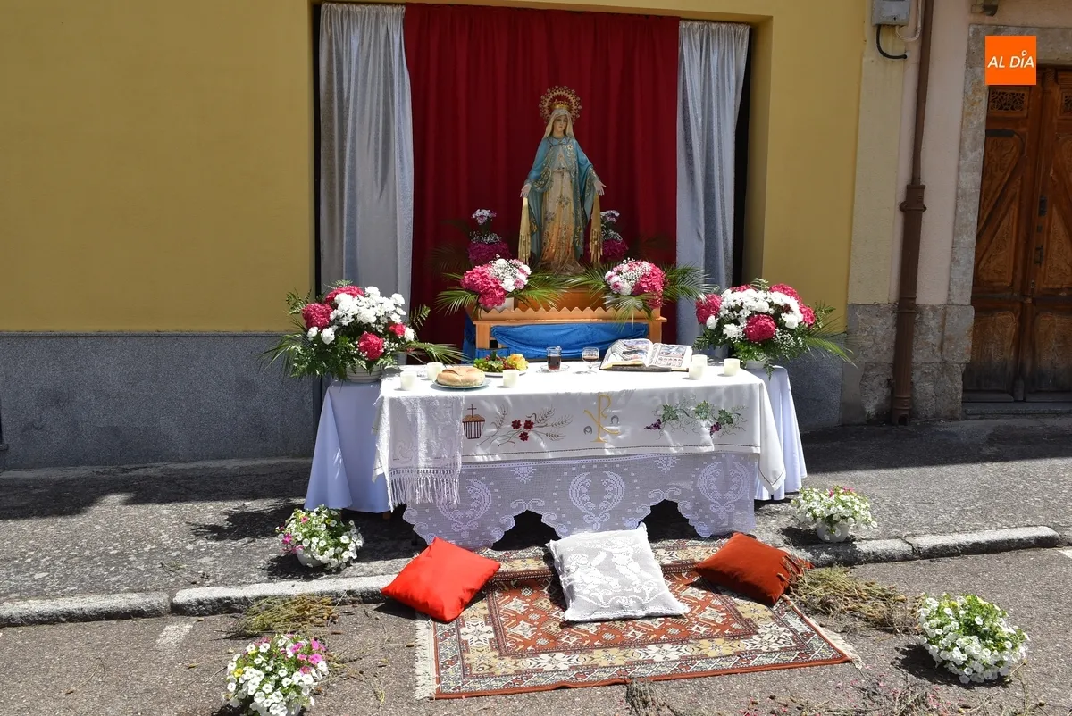 Foto 2 - La Virgen Milagrosa y una alfombra florida sobresalen en los altares de San Andr&eacute;s
