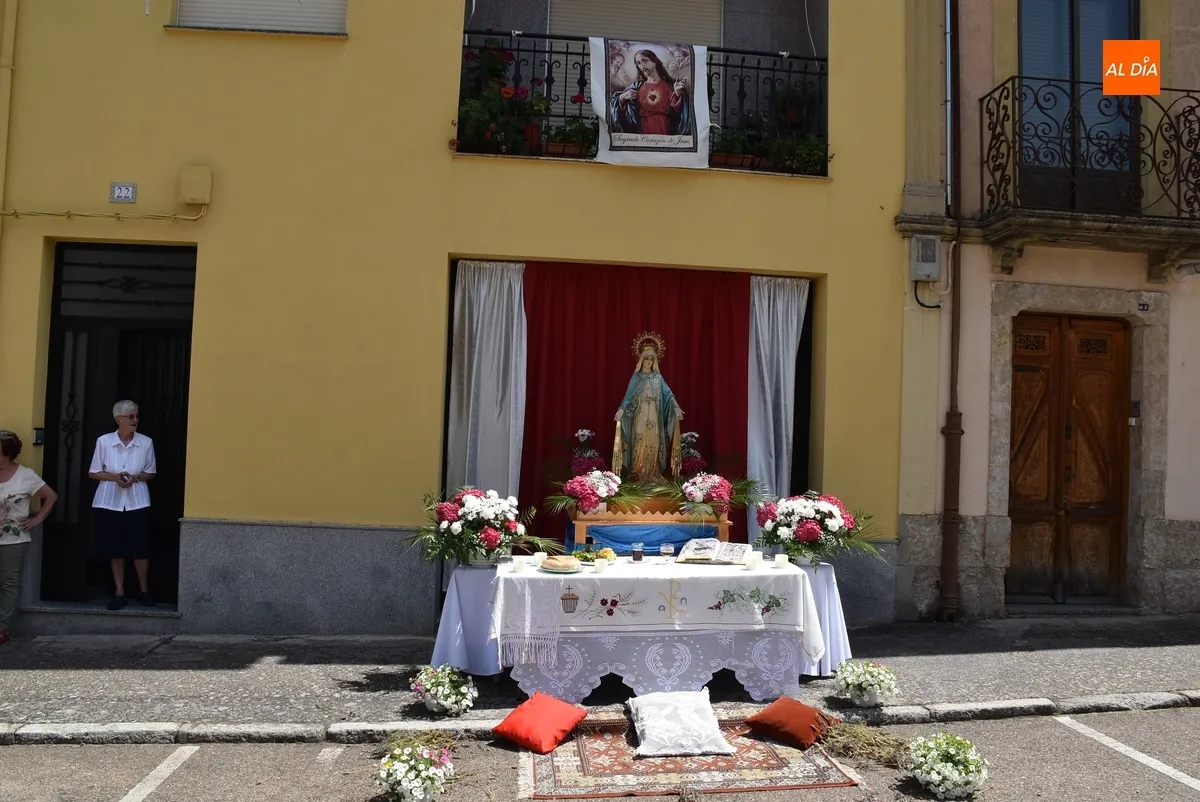 Foto 3 - La Virgen Milagrosa y una alfombra florida sobresalen en los altares de San Andr&eacute;s