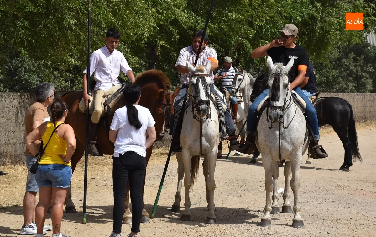 Foto 3 - Los caballistas ejecutan a la perfecci&oacute;n el encierro de campo sabatino de El Payo