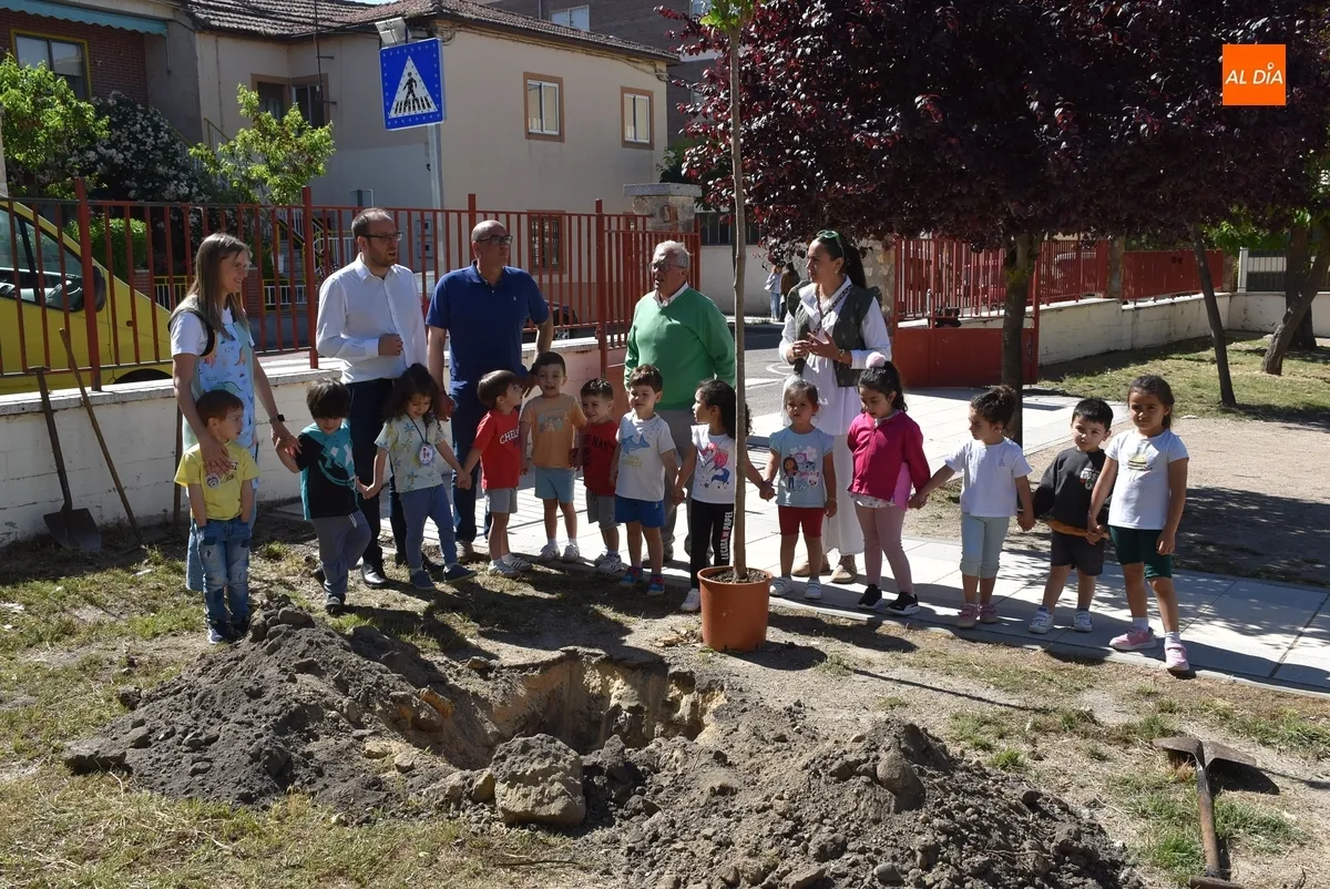 Foto 3 - Alumnos y profesores del Colegio San Francisco plantan 26 nuevos &aacute;rboles en su patio