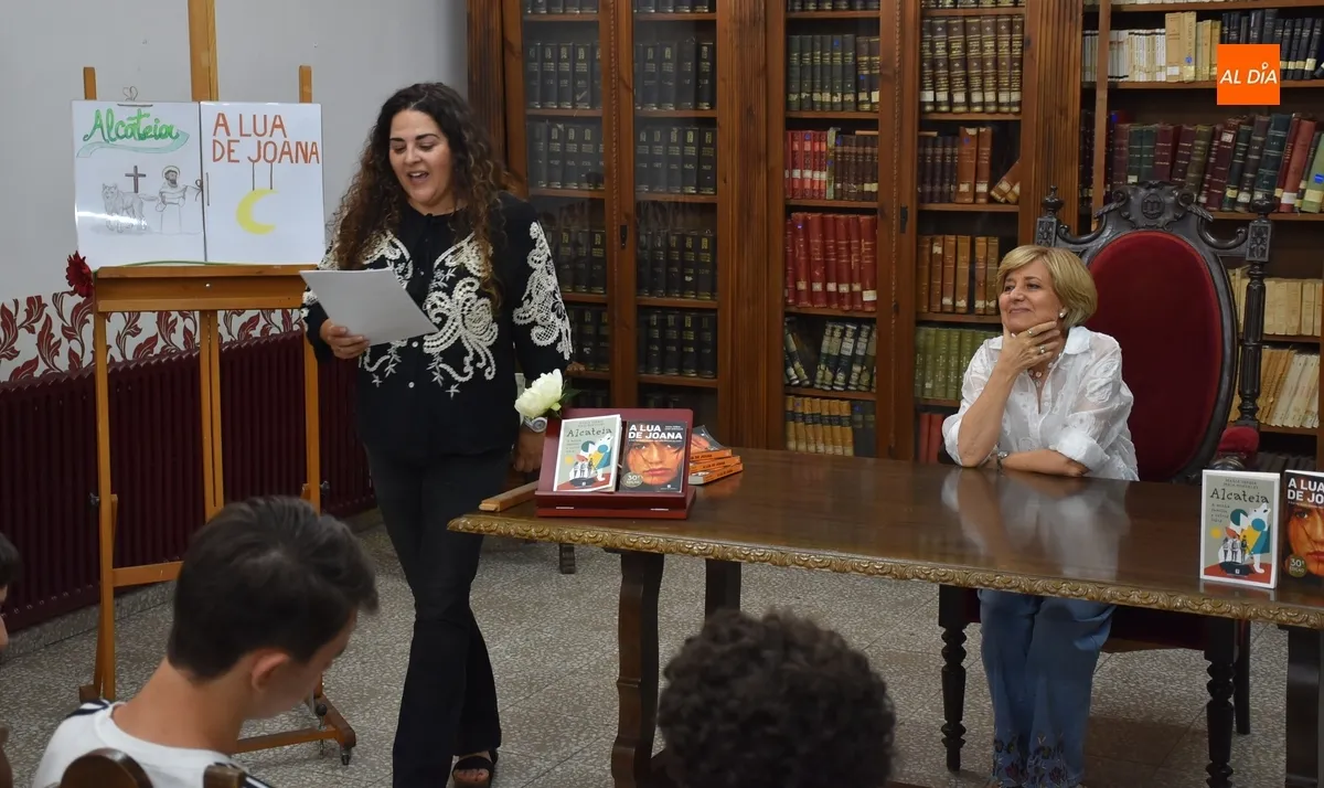 Foto 4 - El IES Fray Diego recibe a la escritora Mar&iacute;a Teresa Maia para celebrar el D&iacute;a de Portugal