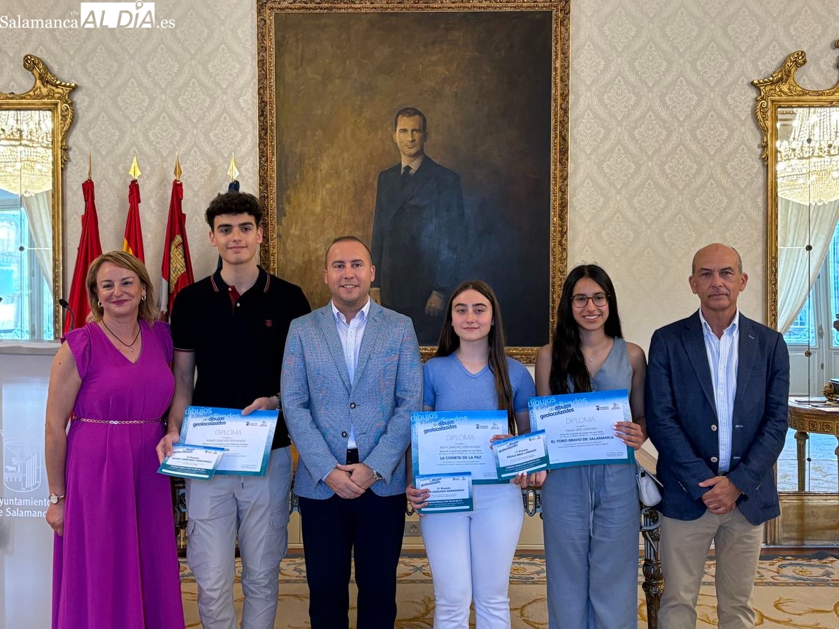 Entrega de premios de la tercera edición del Certamen de dibujos geolocalizados en Salamanca