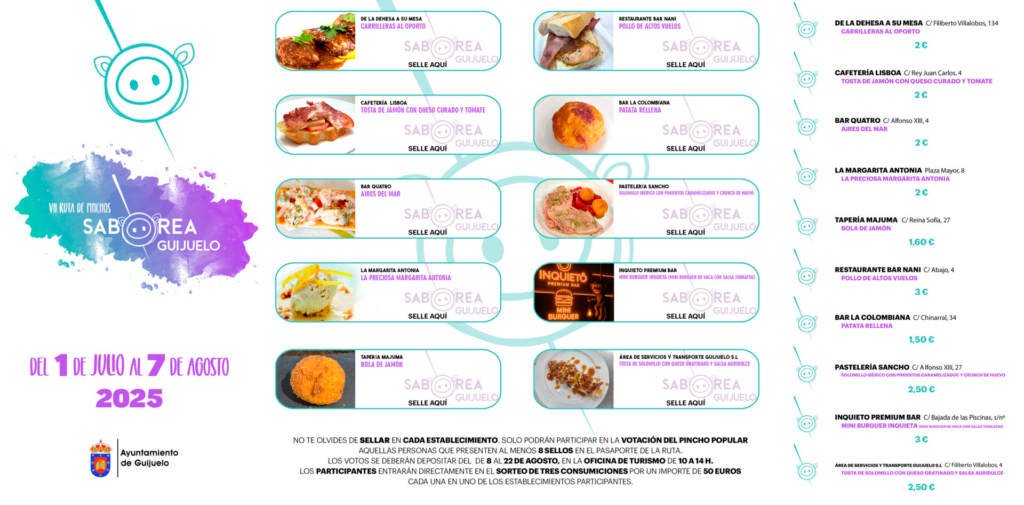 Ruta de Pinchos Guijuelo 2025: fechas y locales del evento