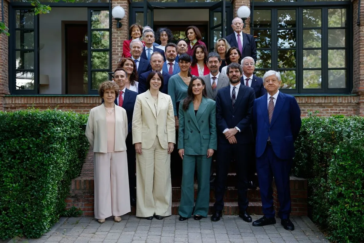 La reina Letizia en la reunión del Patronato de la Residencia de Estudiantes este jueves en Madrid. Foto CASA REAL
