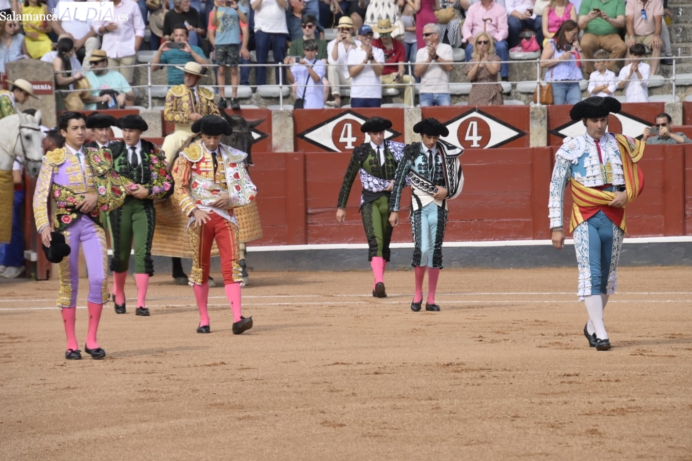 Marco Pérez con Morante y Roca Rey en Valladolid