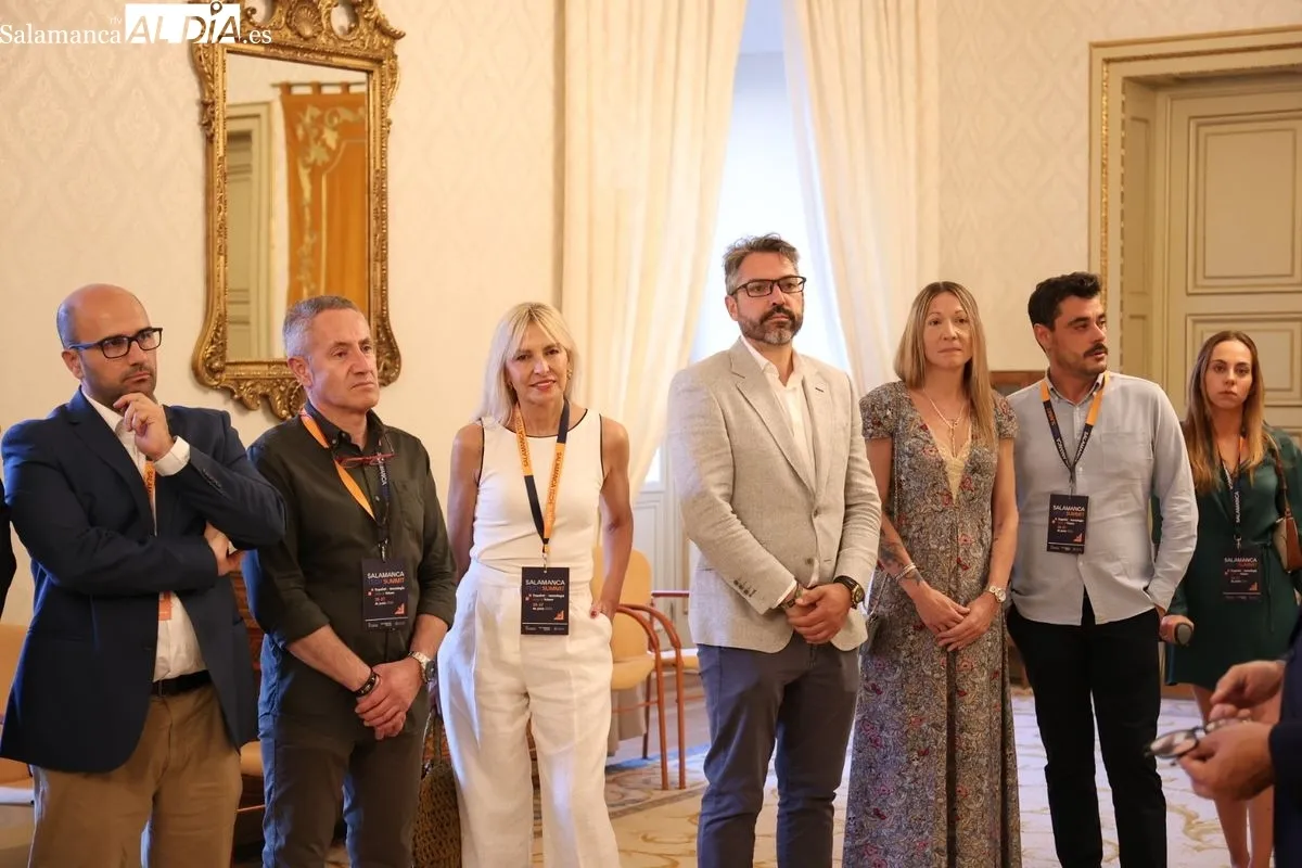 Recepción del alcalde de Salamanca, Carlos García Carbayo, a participantes de Salamanca Tech Summit. Fotos: David Sañudo