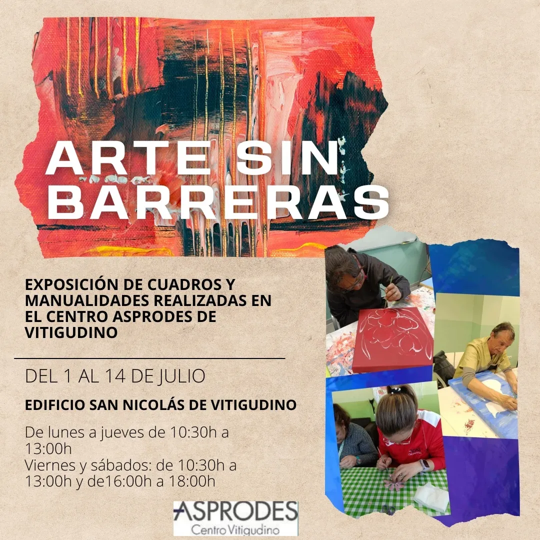 Foto 2 - El arte rompe barreras en Vitigudino con la nueva exposici&oacute;n inclusiva de Asprodes