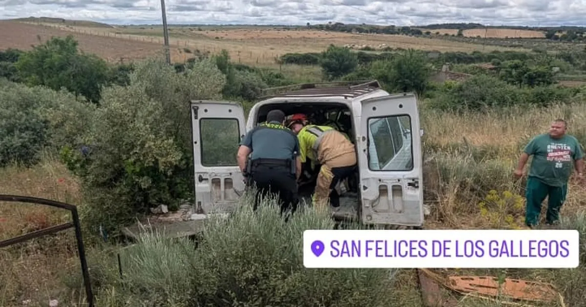 Accidente en San Felices de los Gallegos. Foto Guardia Civil de Salamanca