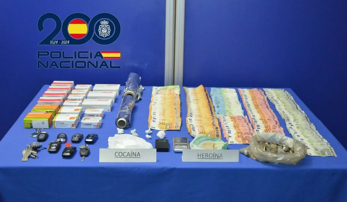 Droga y dinero intervenidos en esta operación en Salamanca