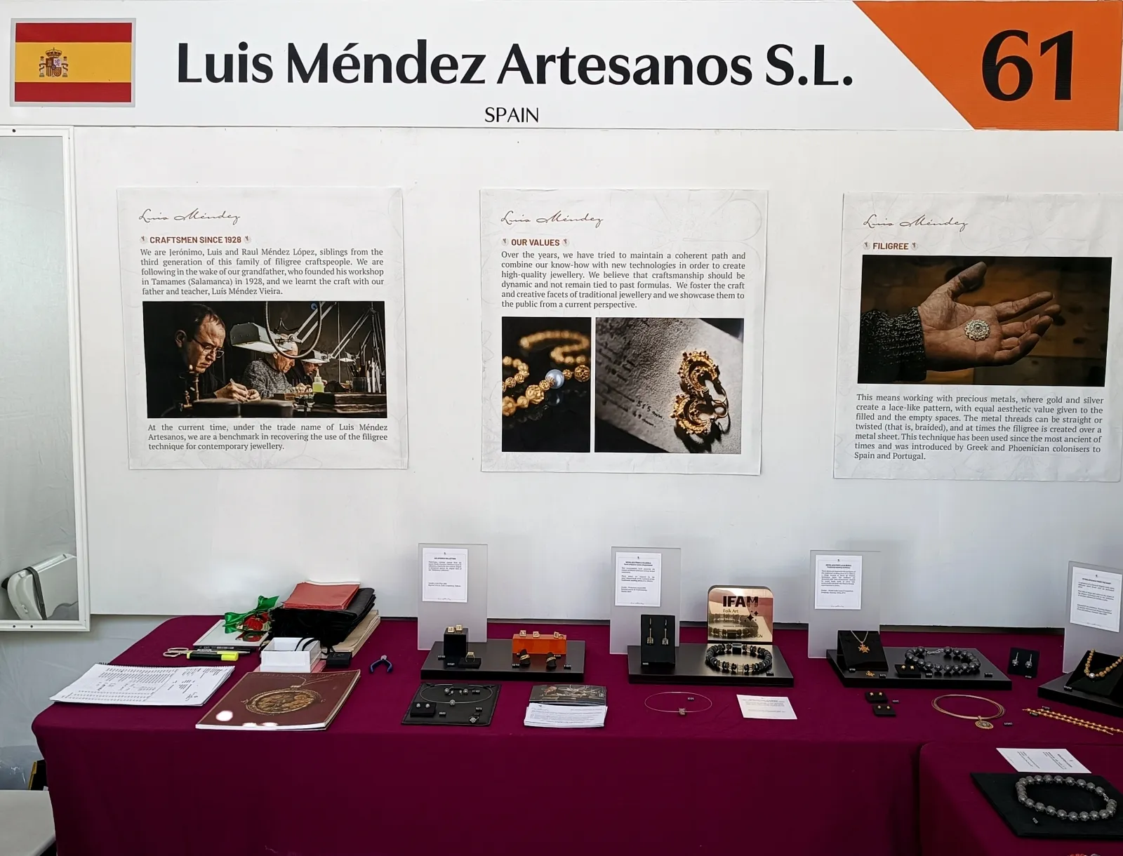 Stand Nº 61 – Luis Méndez Artesanos (España) IFAM 2025. Foto ©Luis Méndez 