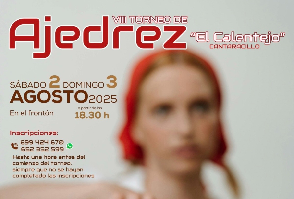 Torneo de ajedrez de Cantaracillo 2025: premios y fecha