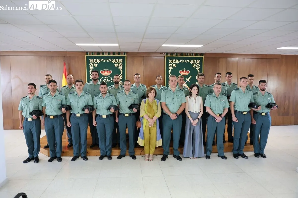 Presentación de los 19 nuevos guardias civiles que realizarán sus prácticas en la provincia de Salamanca. Foto de David Sañudo