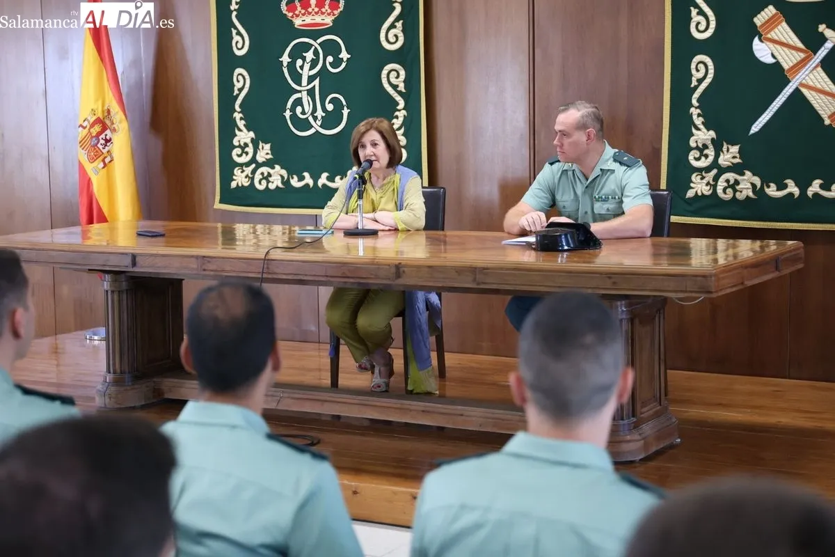 Presentación de los 19 nuevos guardias civiles que realizarán sus prácticas en la provincia de Salamanca. Foto de David Sañudo