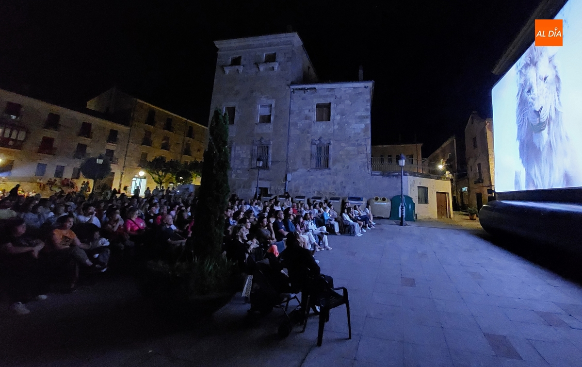 Entretenida velada de cine al aire libre descubriendo la legendaria historia de Mufasa