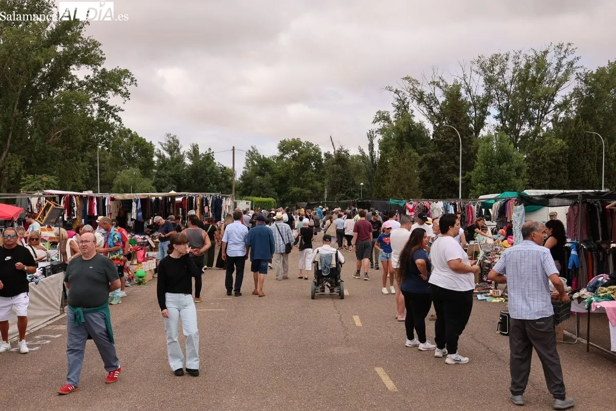 Ambiente en el Rastro de Salamanca esta mañana. Fotos: David Sañudo