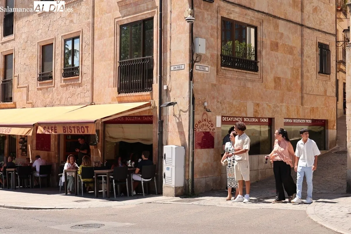 Ambiente en el centro de Salamanca este sábado 19 de julio. Fotos: David Sañudo