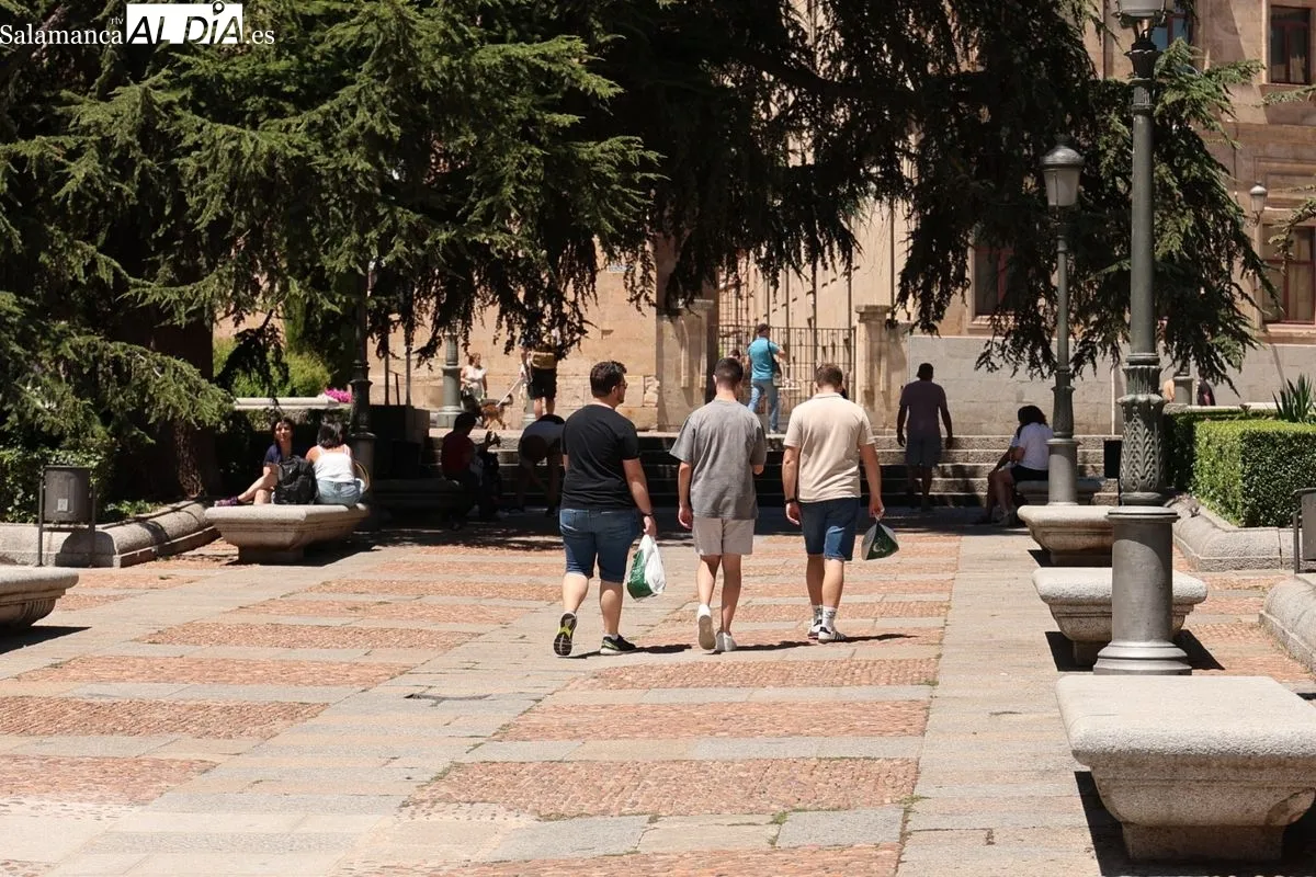 Ambiente en el centro de Salamanca este sábado 19 de julio. Fotos: David Sañudo