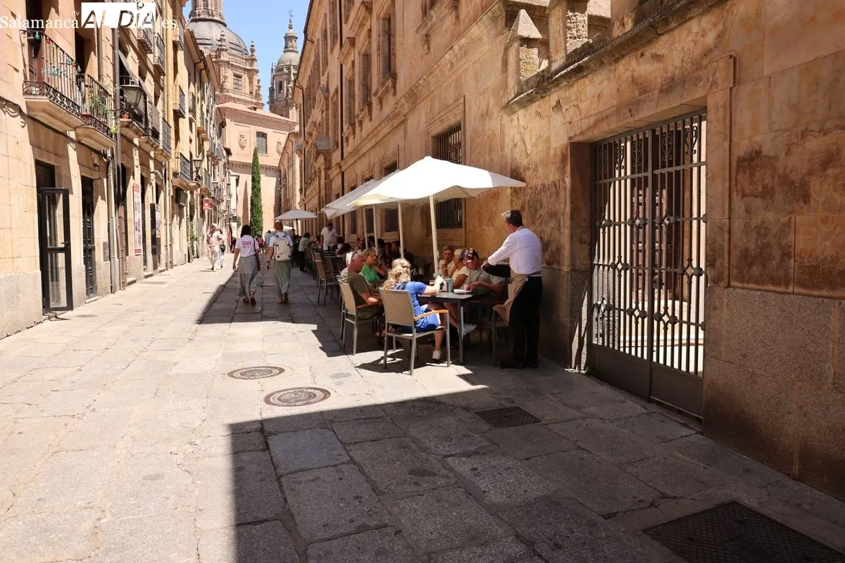 Ambiente en el centro de Salamanca este sábado 19 de julio. Fotos: David Sañudo
