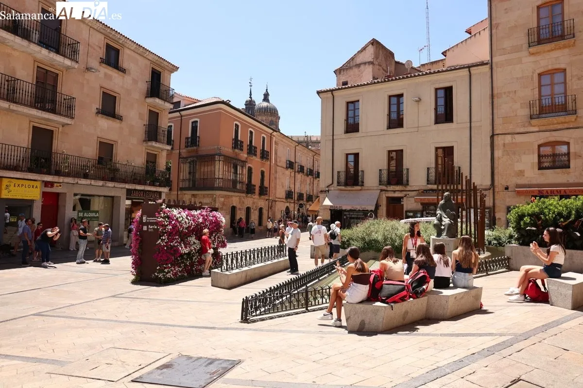 Ambiente en el centro de Salamanca este sábado 19 de julio. Fotos: David Sañudo