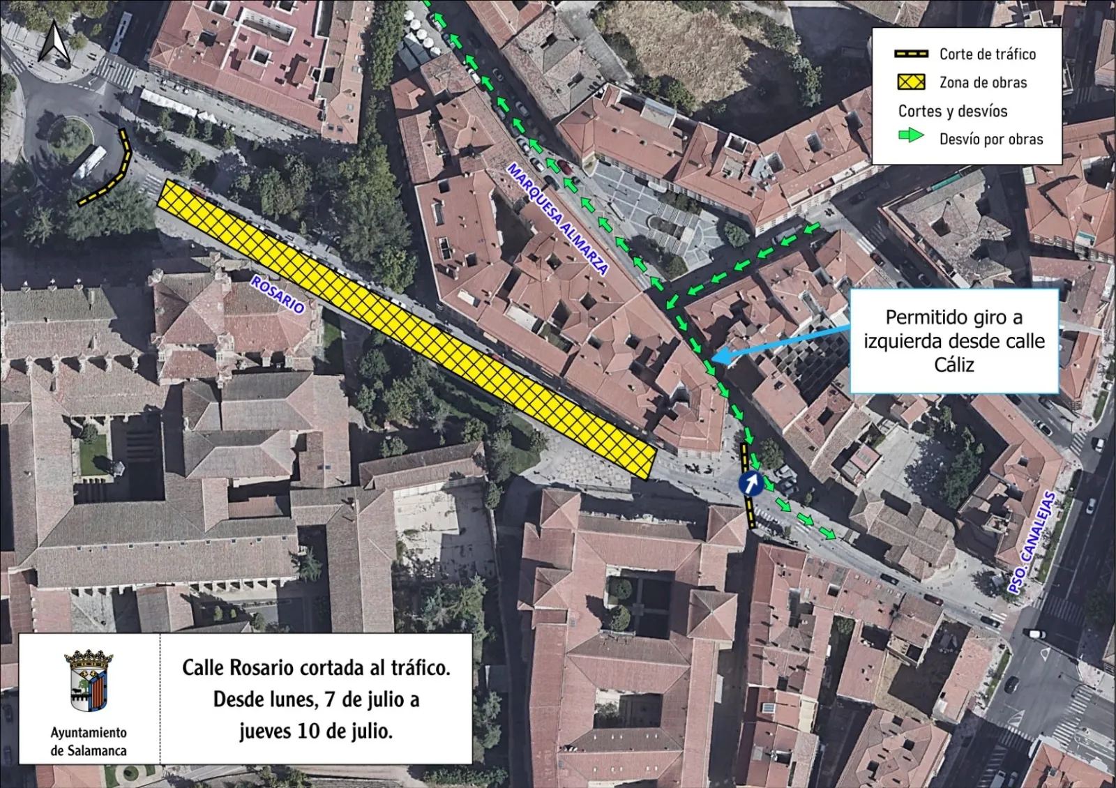 Foto 2 - Importantes cortes de tr&aacute;fico en Salamanca a partir de este lunes por obras en tres calles c&eacute;ntricas
