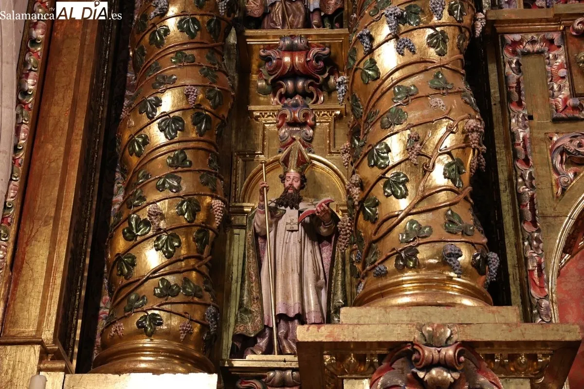 El consejero de Cultura, Turismo y Deporte, Gonzalo Santonja, y el rector de la UPSA, Santiago García-Jalón, presentaban las mejoras en la Clerecía. Foto de David Sañudo