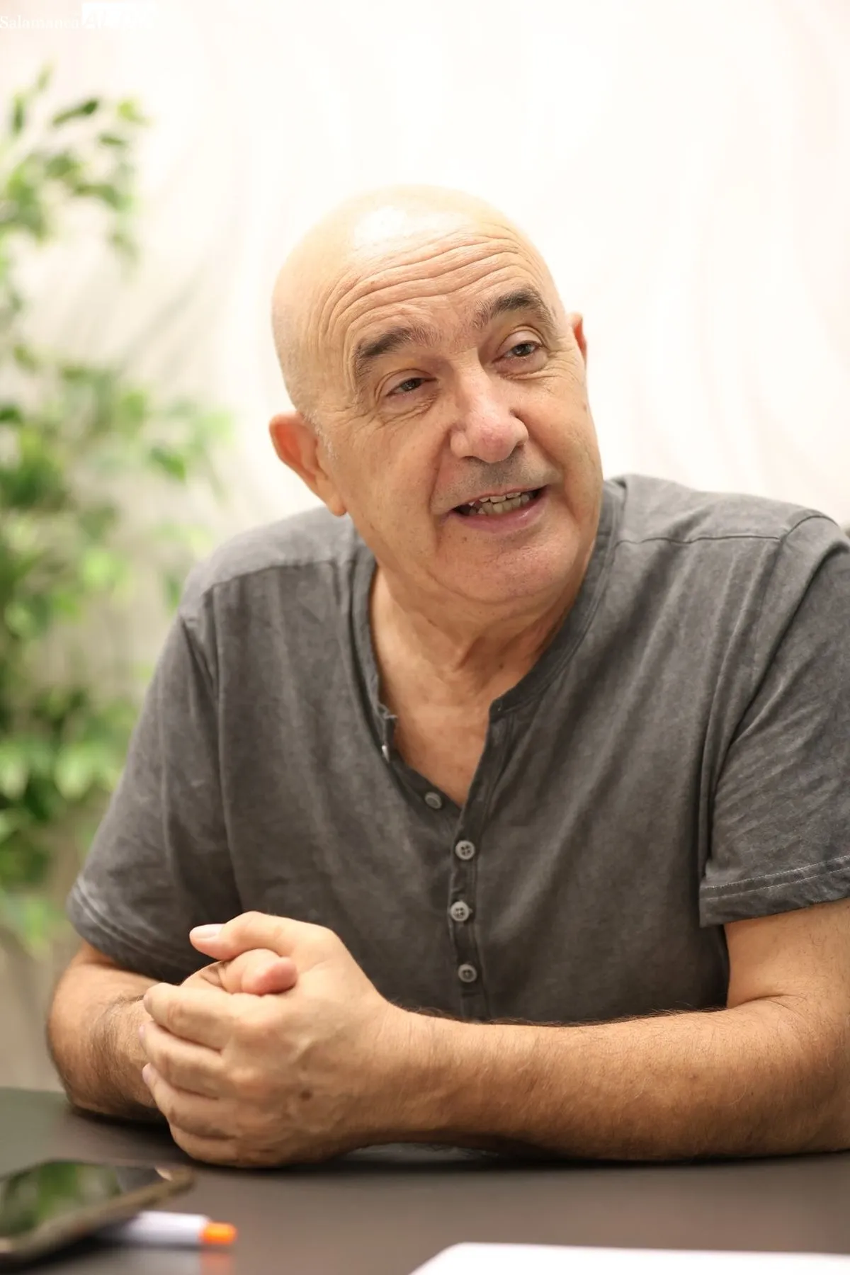 Entrevista al escritor Benito González García en los estudios de SALAMANCArtv AL DÍA. Foto de Davíd Sañudo