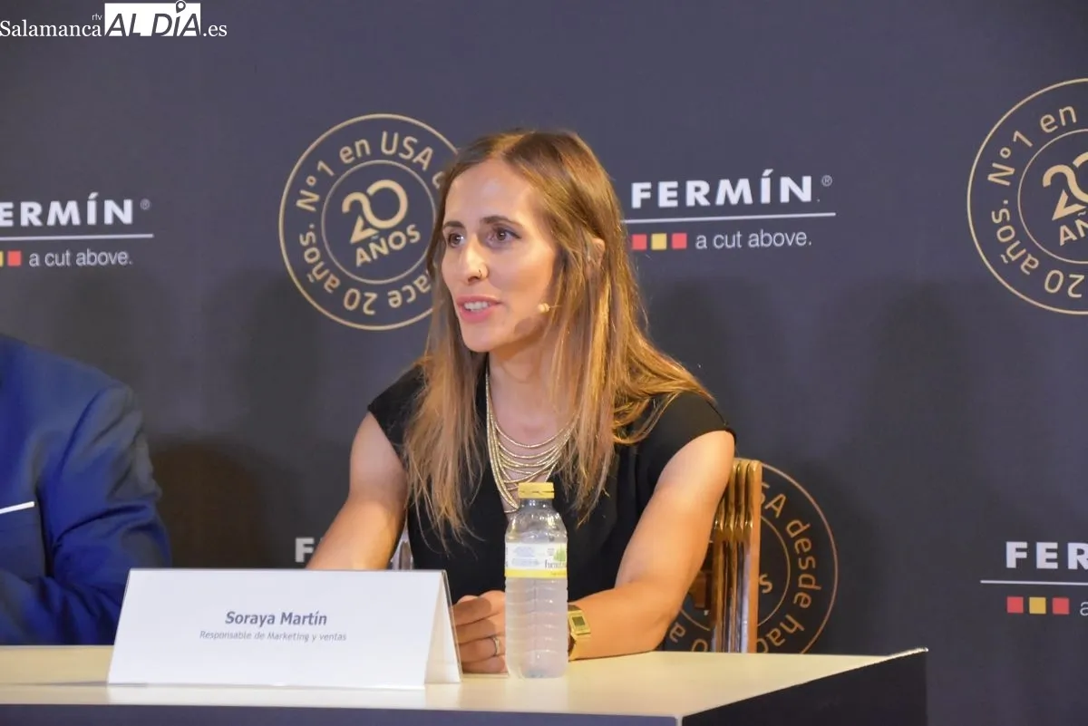 Acto de Embutidos Fermín en La Alberca, con motivo del 20 aniversario de sus exportaciones a Estados Unidos. Foto de Miguel A. González