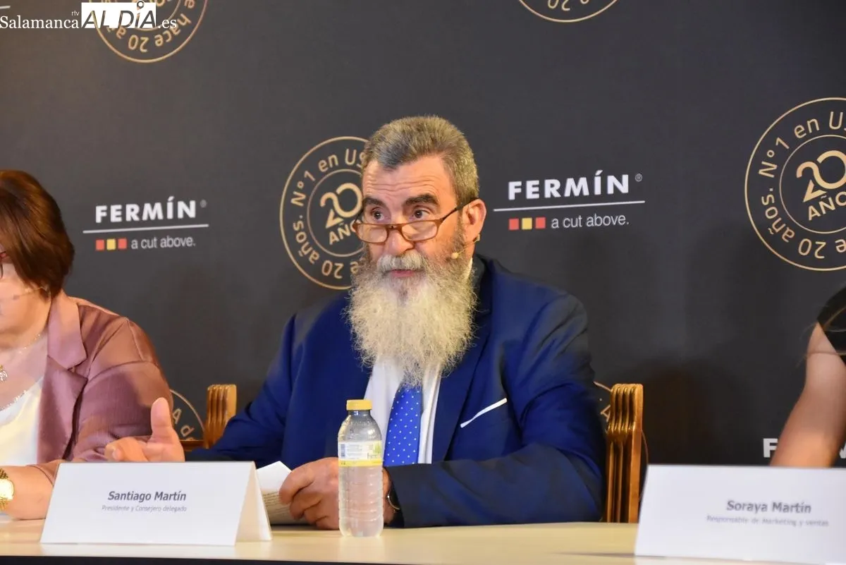 Acto de Embutidos Fermín en La Alberca, con motivo del 20 aniversario de sus exportaciones a Estados Unidos. Foto de Miguel A. González