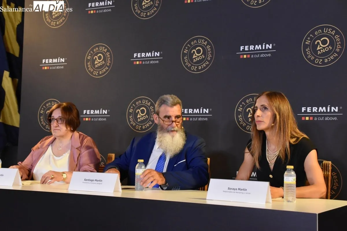 Acto de Embutidos Fermín en La Alberca, con motivo del 20 aniversario de sus exportaciones a Estados Unidos. Foto de Miguel A. González