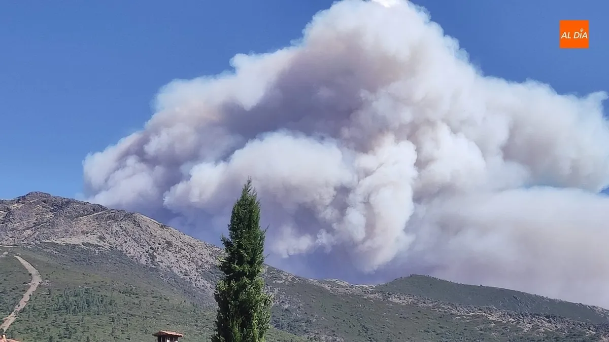 Foto 6 - Preocupaci&oacute;n en lugares como Vegas de Domingo Rey ante el grave incendio en Las Hurdes