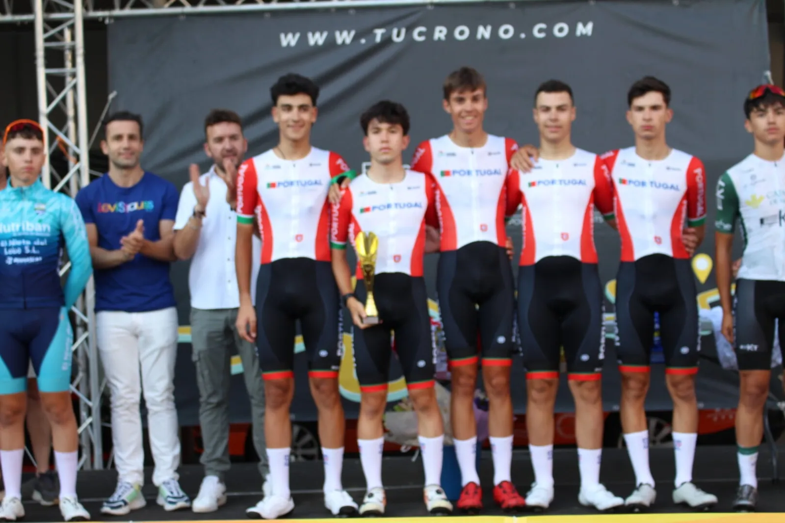 Portugal revalida su dominio en la crono por equipos de Guijuelo por menos de un segundo | FOTOS: Ayto de Guijuelo  