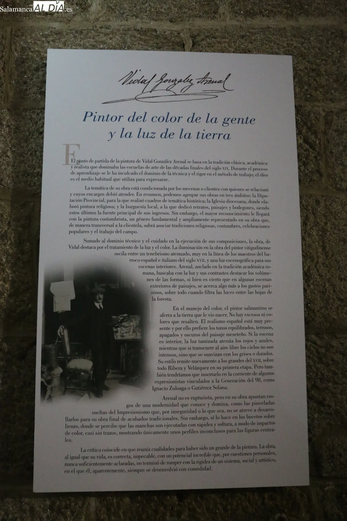 Homenaje a Vidal González Arenal con una pequeña exposición de su obra en la iglesia de Vitigudino / CORRAL
