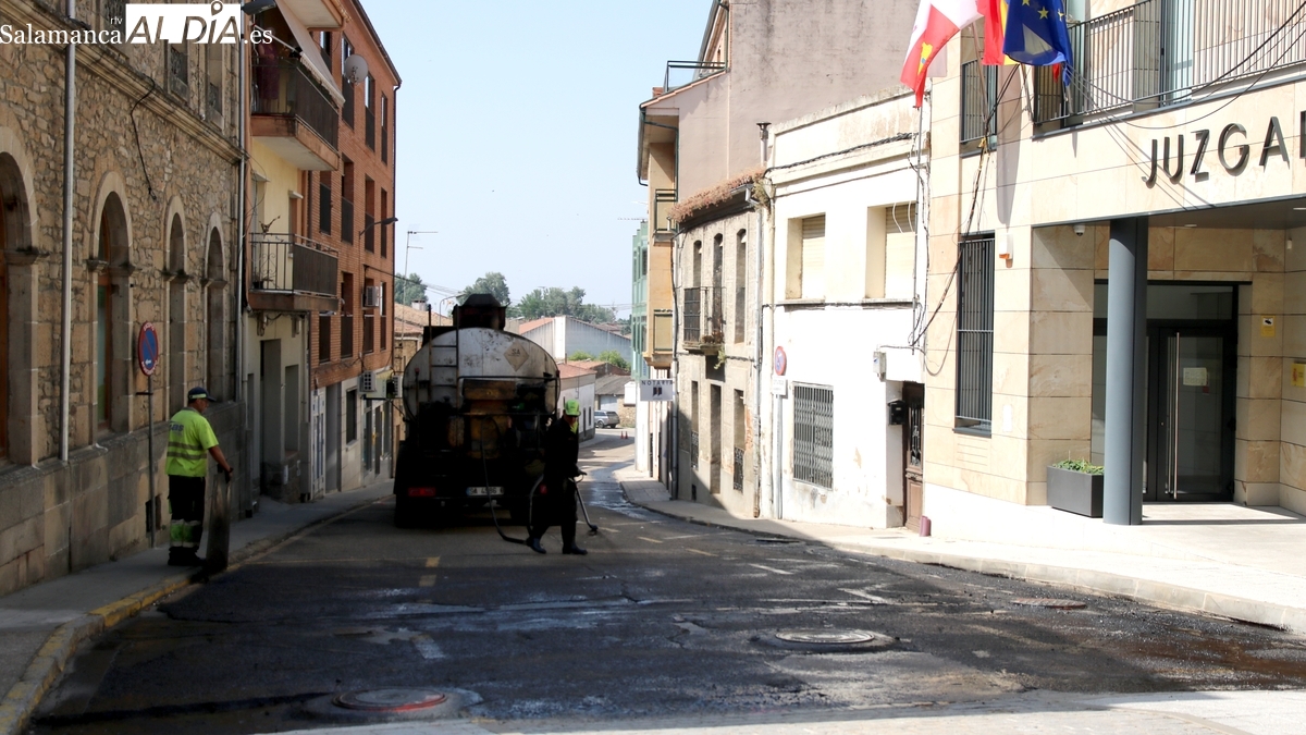 Obras en Vitigudino: cortan tres calles para su asfaltado
