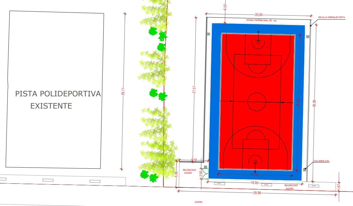 Nueva pista polideportiva en Los Alcaldes