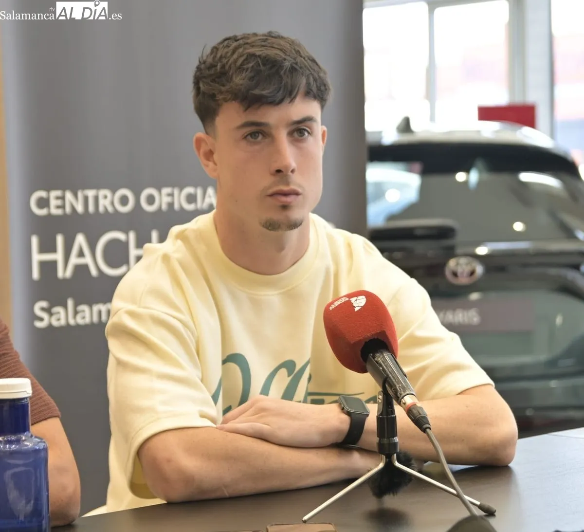 Presentación del lateral Gabri Palmero y el mediocentro Juanje Rodríguez, nuevos jugadores de Unionistas