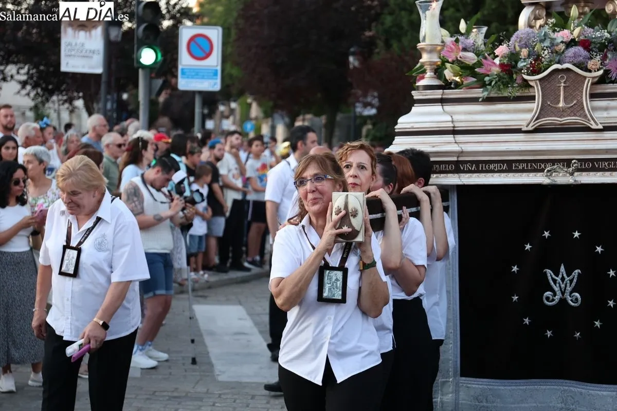 Procesión de la Virgen del Carmen de Abajo en Salamanca. Foto: David Sañudo