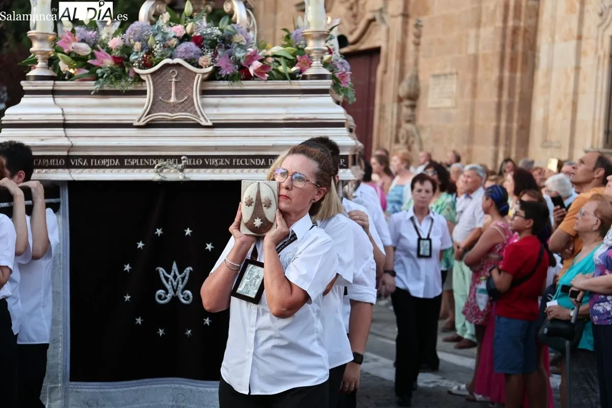 Procesión de la Virgen del Carmen de Abajo en Salamanca. Foto: David Sañudo