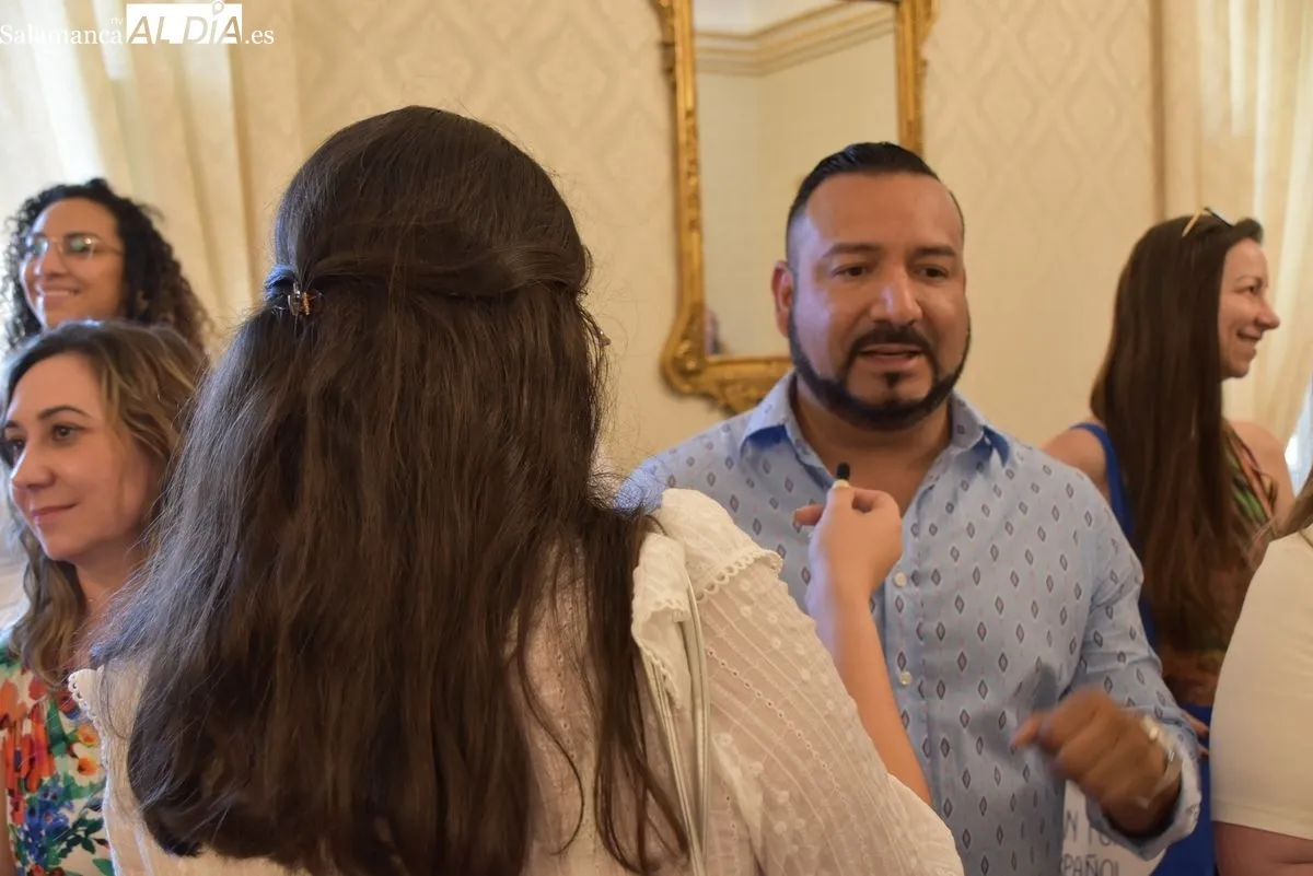 Recepción en el ayuntamiento a un grupo de 70 profesores de español procedentes de Brasil y Estados Unidos | Fotos: Miguel González