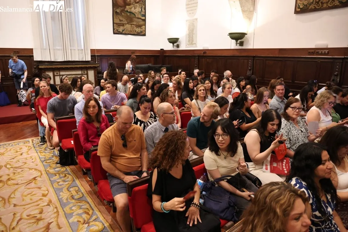 Inauguración en el Paraninfo de los Cursos Internacionales de Verano de la Universidad de Salamanca. Foto de David Sañudo