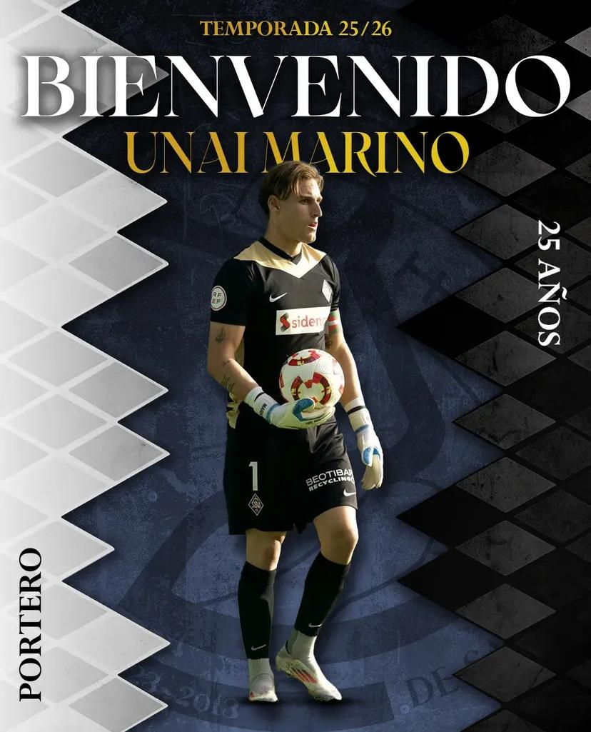 Unionistas ficha al portero Unai Marino para la 2025-26